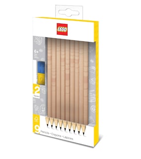 Foto 1 | Lápices De Grafito Lego Stationery, Paquete De 9 Con Tapacápices - Venta Internacional.