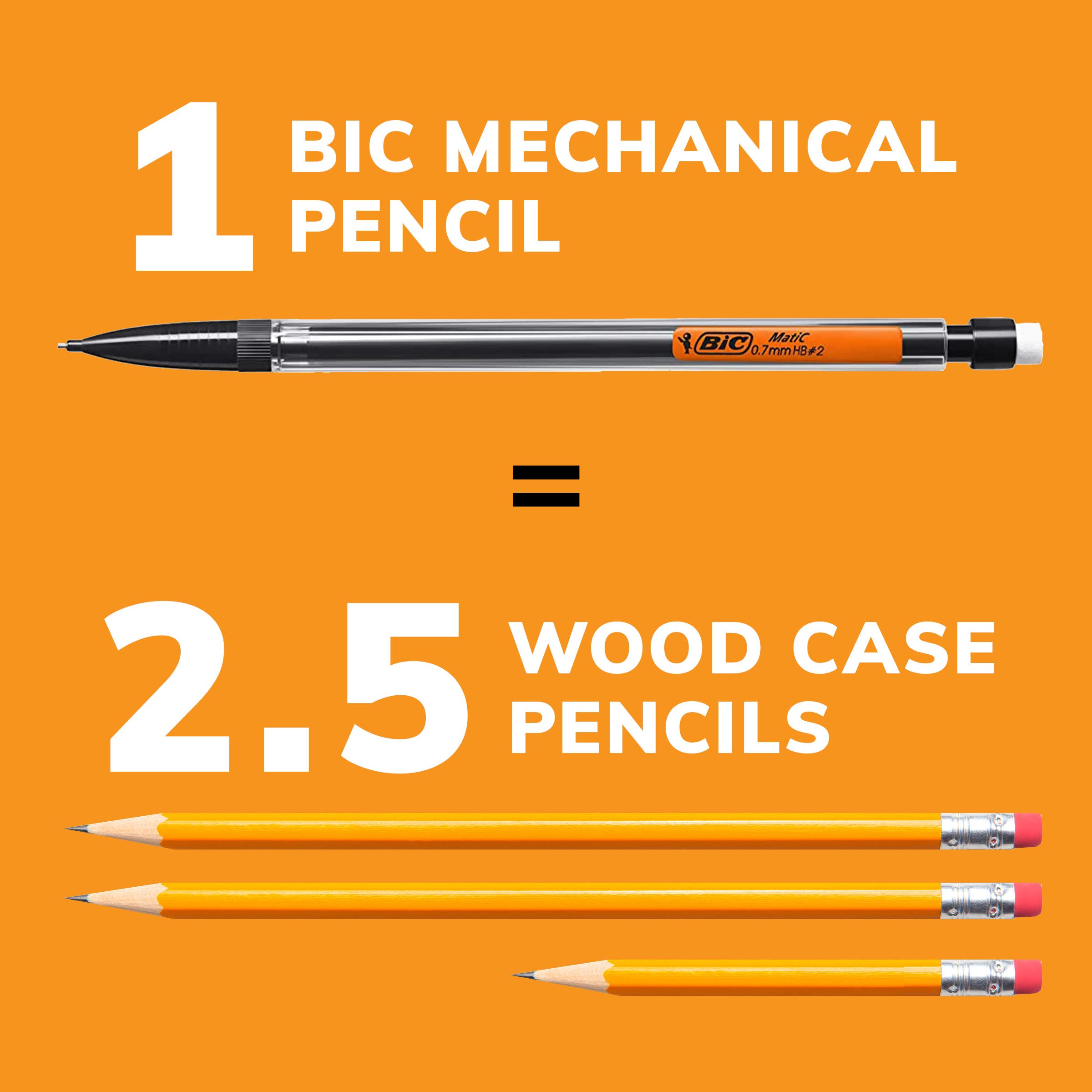 Foto 6 | Juego De 40 Lápices Mecánicos Bic Xtra Smooth De 0,7 Mm De Punta Media - Venta Internacional.