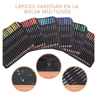 Foto 3 | Lápices De Colores Set De Arte De Lápiz Profesional 120 Pzs