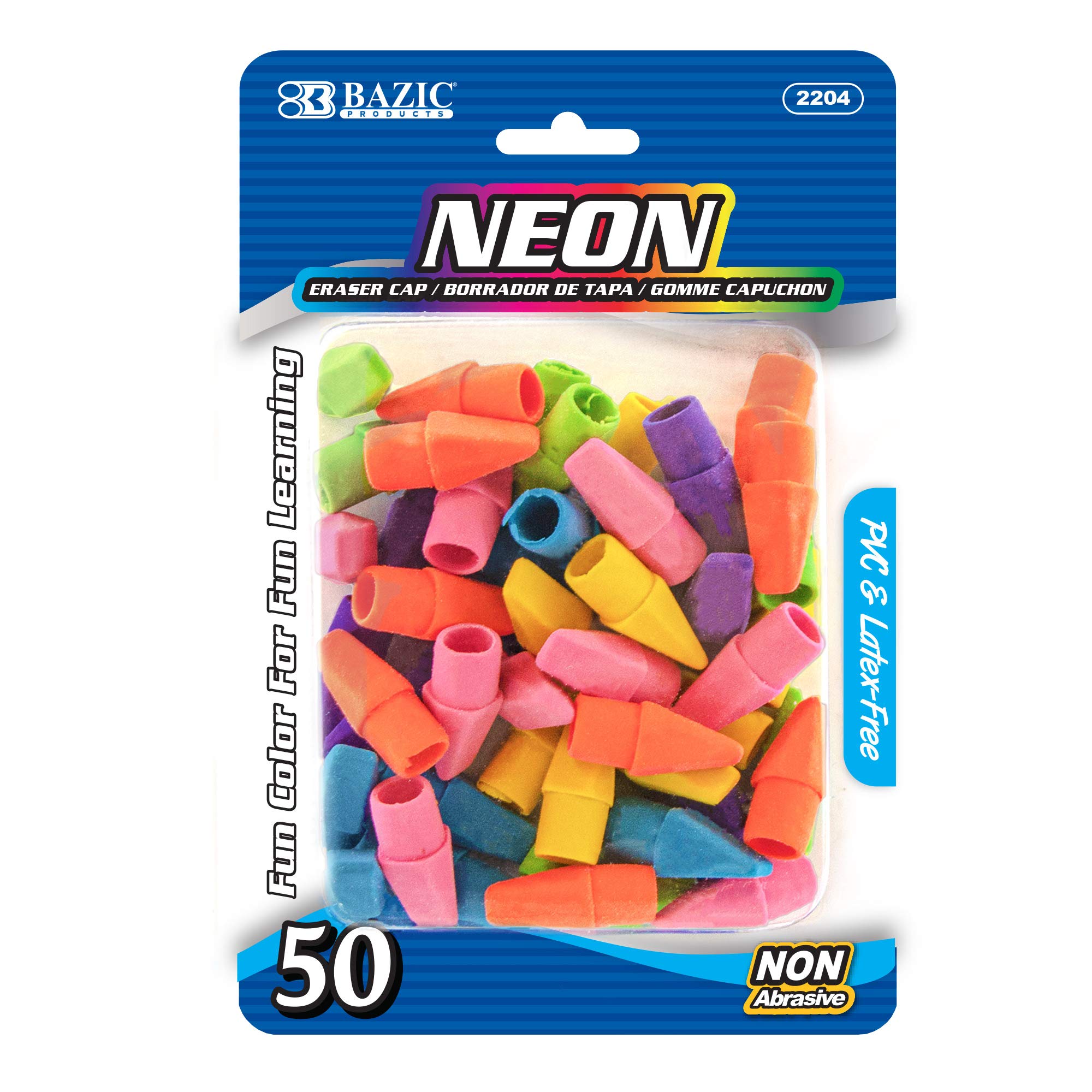 Foto 1 | Borradores Eraser Top Bazic Sin Látex En La Parte Superior De Los Lápices (paquete De 50) - Venta Internacional.