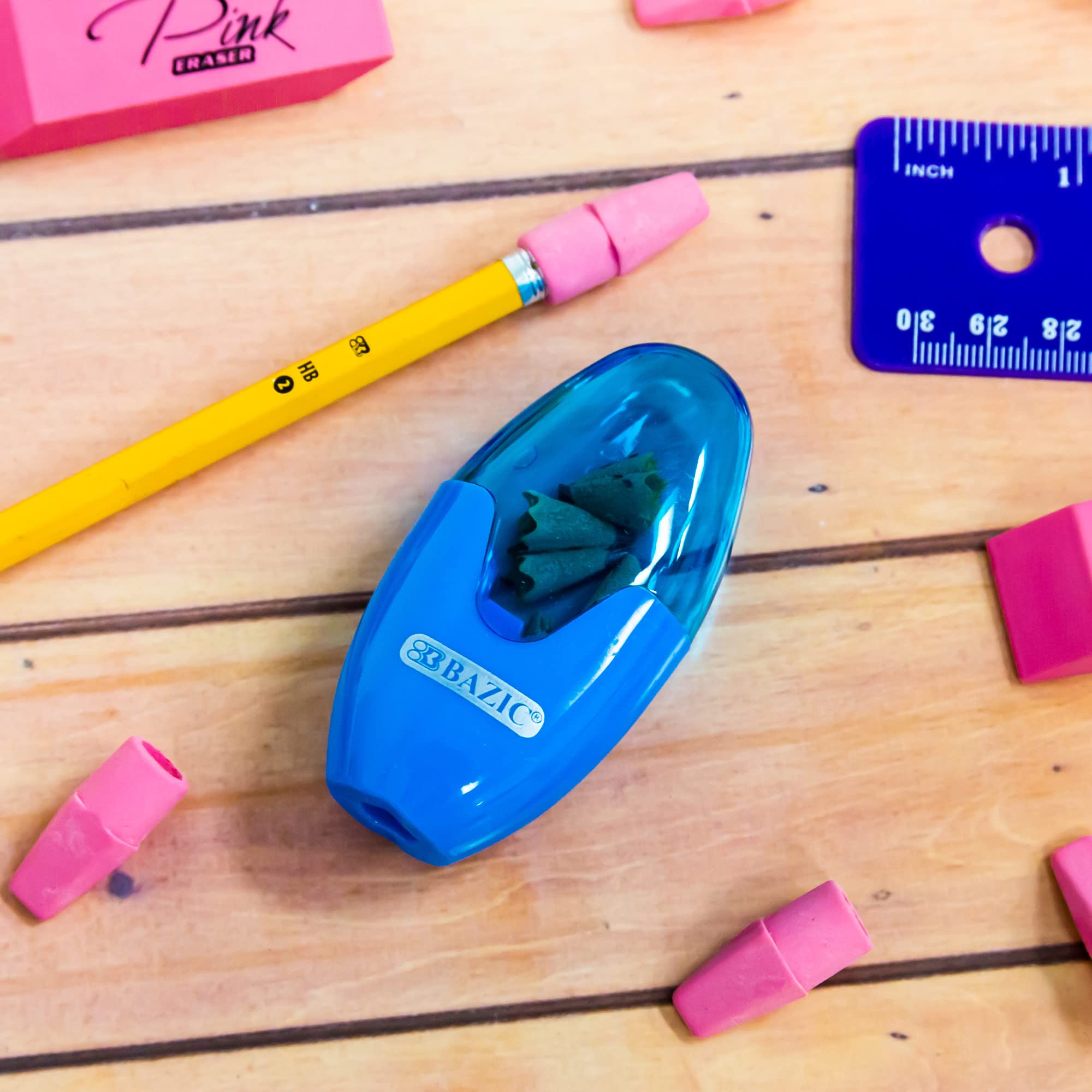 Foto 5 | Borradores Eraser Top Bazic, Rosa, Sin Látex, 144 Unidades - Venta Internacional.