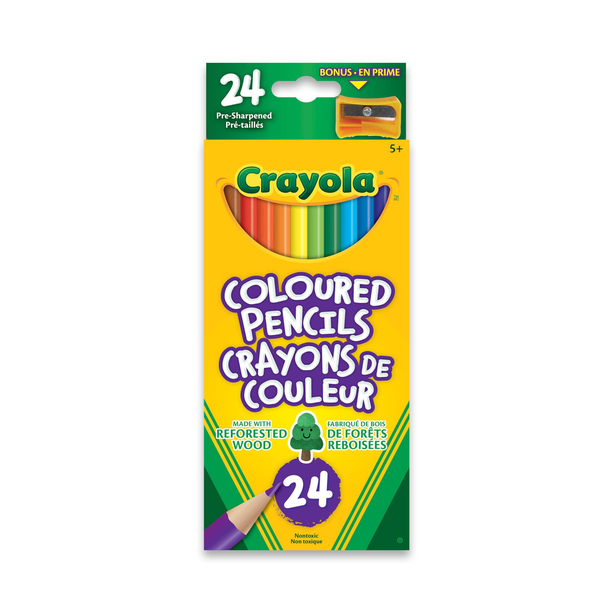 Foto 2 pulgar | Lápices de Colores Crayola con Sacapuntas 24 Piezas - Venta Internacional