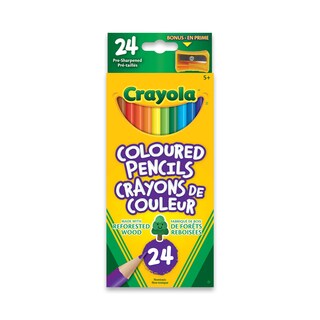 Foto 1 | Lápices de Colores Crayola con Sacapuntas 24 Piezas - Venta Internacional