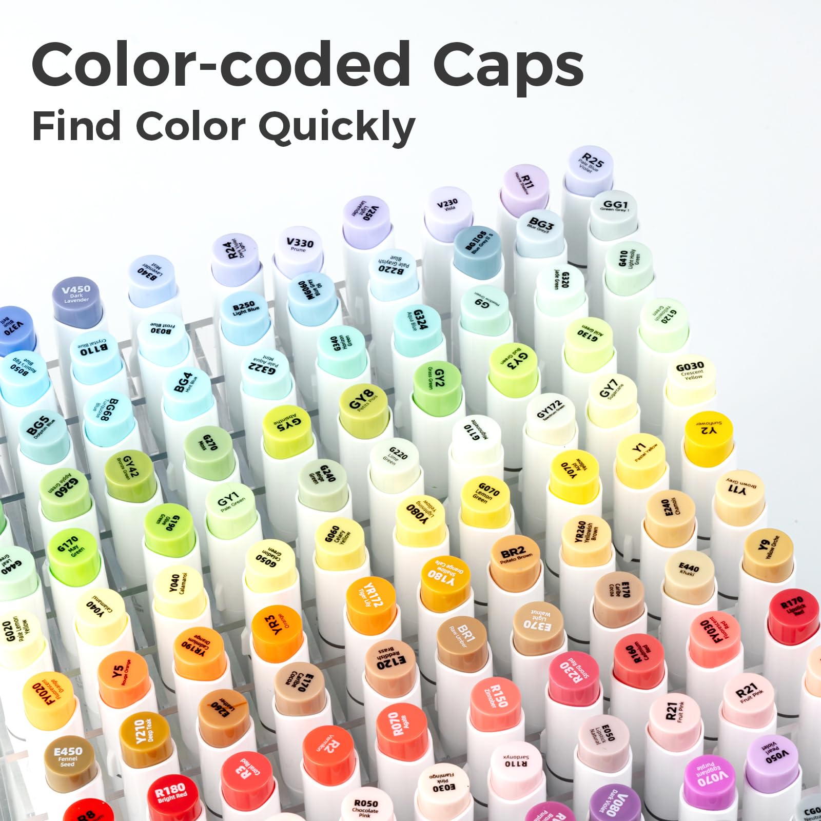 Foto 6 pulgar | Juego De Rotuladores De Alcohol Ohuhu Con Punta De Pincel De 168 Colores, Tinta Recargable - Venta Internacional.