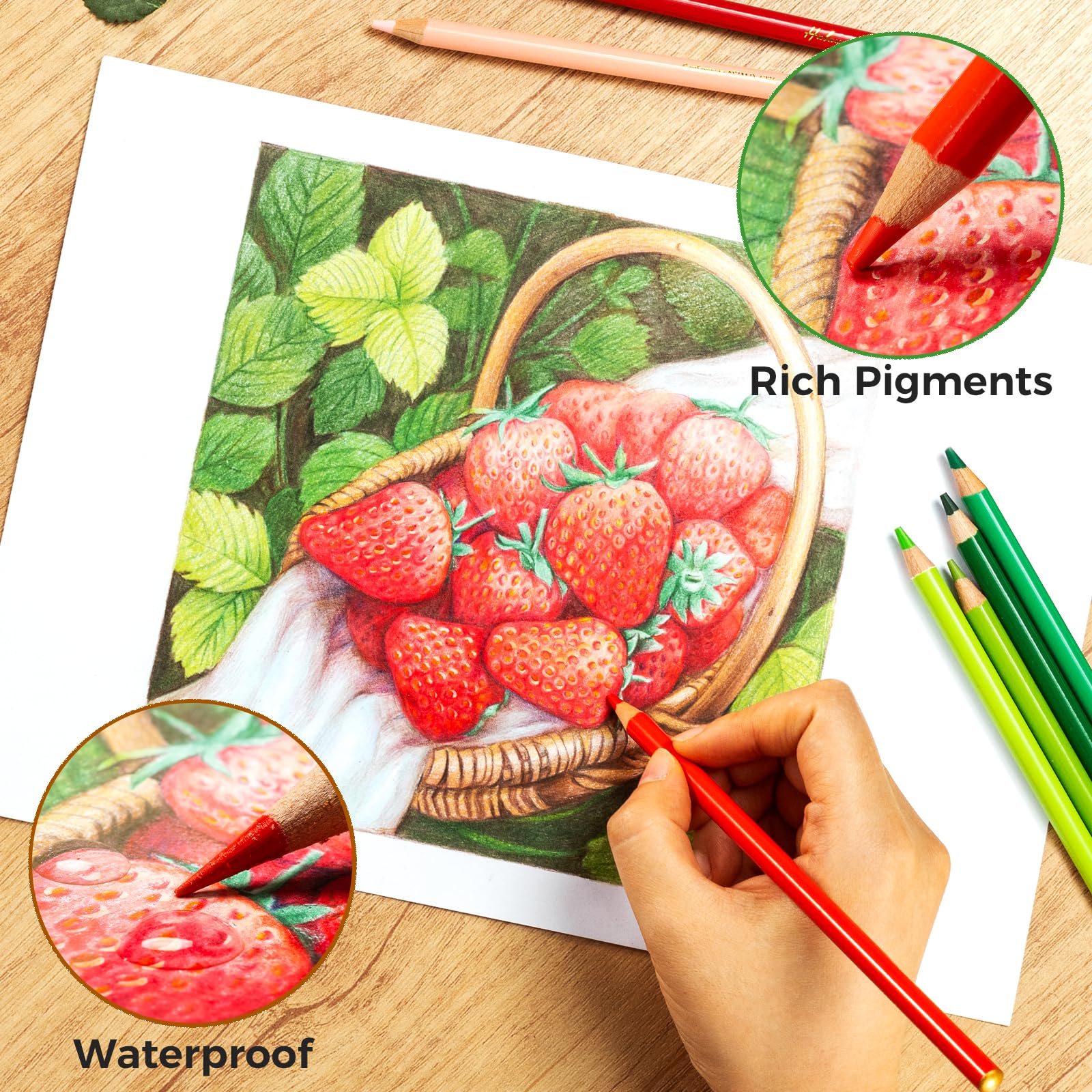 Foto 5 pulgar | Lápices De Colores Ohuhu 72 Para Dibujo A Base De Óleo Para Artista, Paquete De 72 - Venta Internacional.