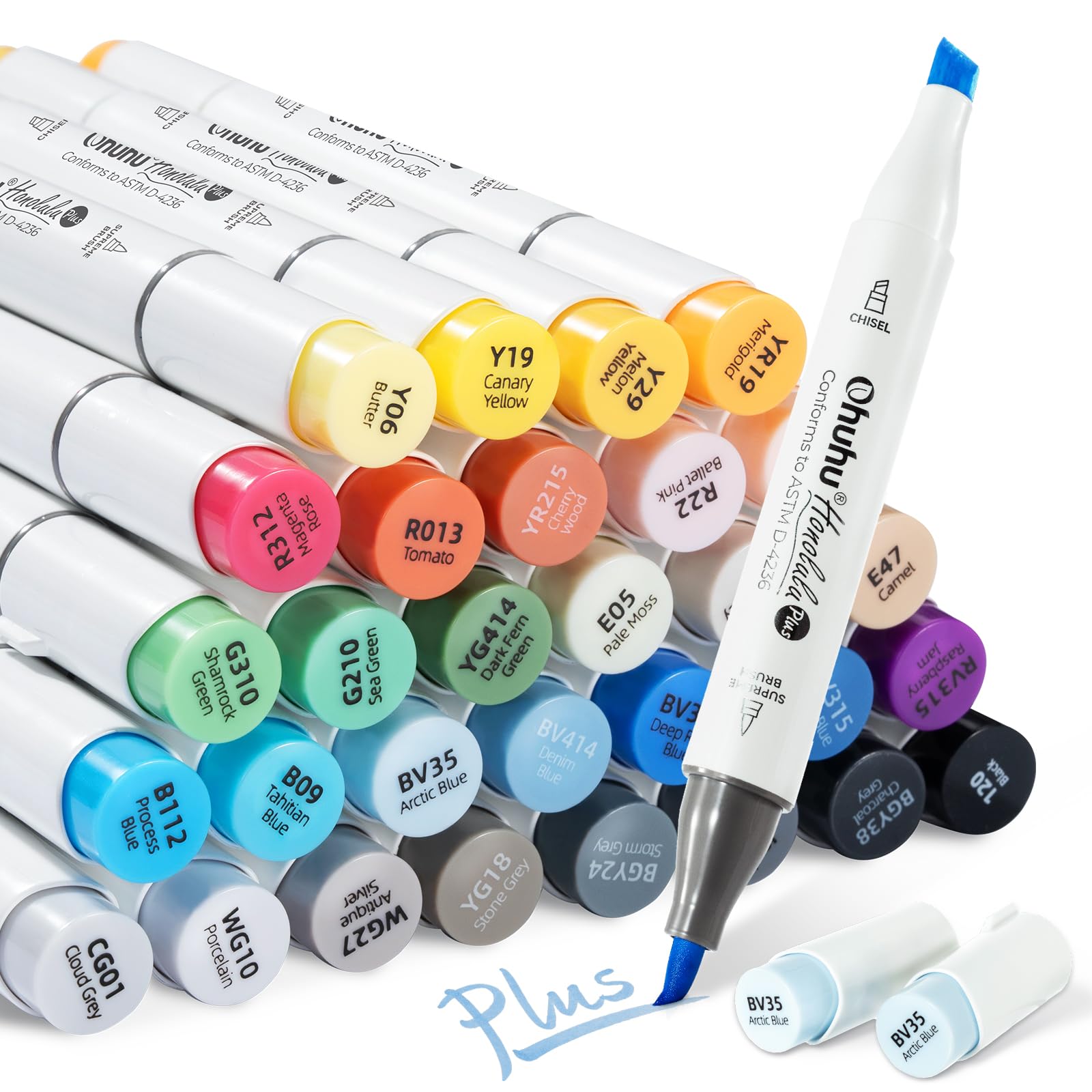 Foto 2 pulgar | Juego De Rotuladores Con Alcohol Ohuhu Supreme Brush & Chisel De 36 Colores - Venta Internacional.