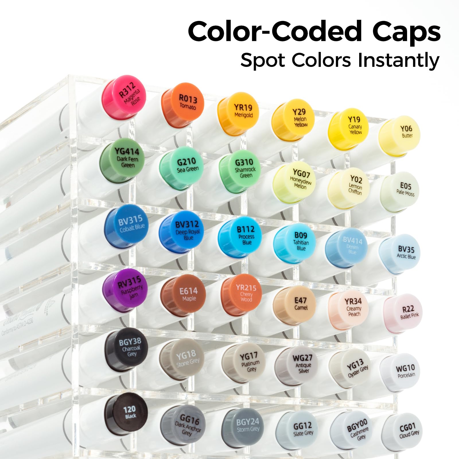 Foto 5 | Juego De Rotuladores Con Alcohol Ohuhu Supreme Brush & Chisel De 36 Colores - Venta Internacional.