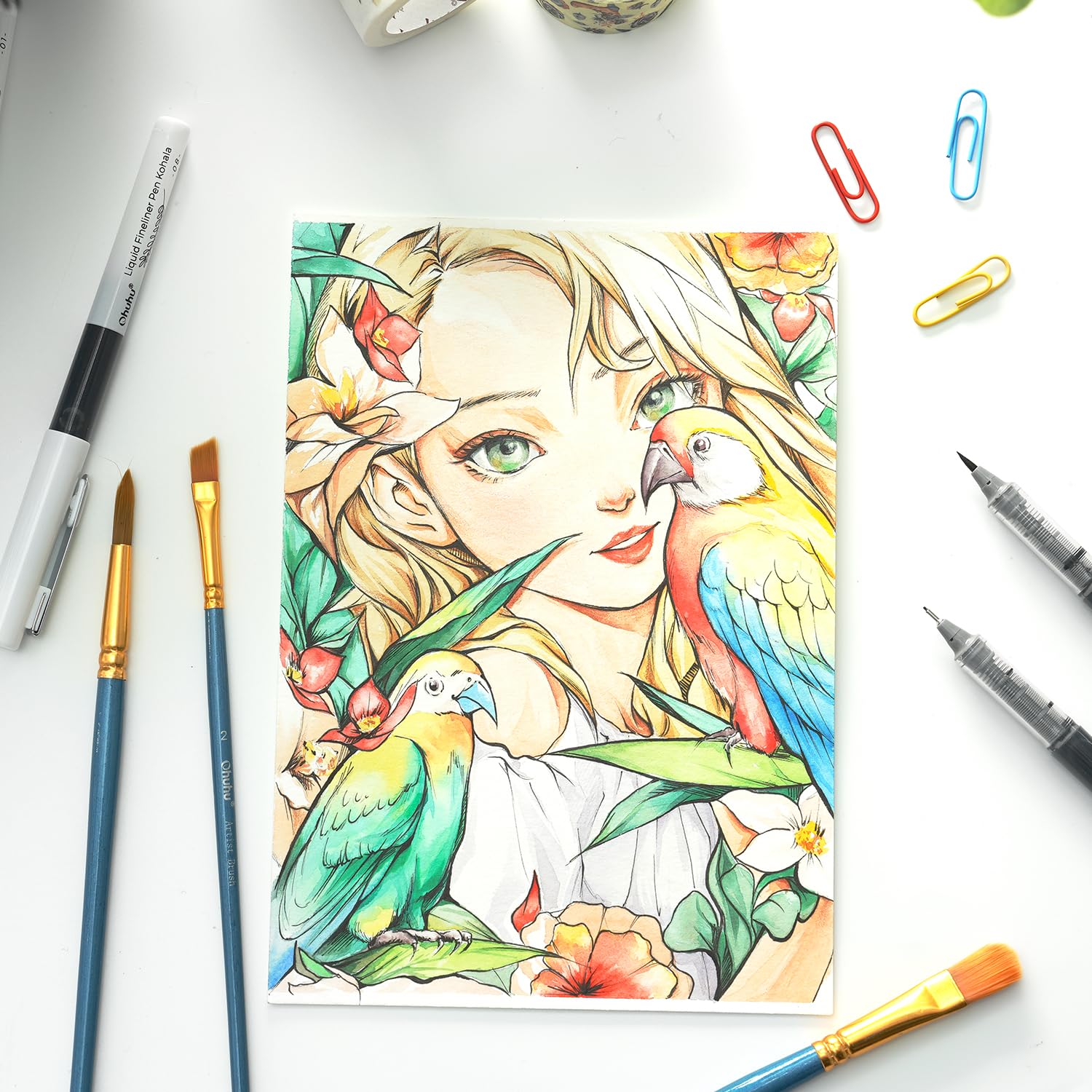 Foto 7 | Bolígrafos De Dibujo Liquid Fineliner Ohuhu, 9 Tamaños, Tinta Negra - Venta Internacional.