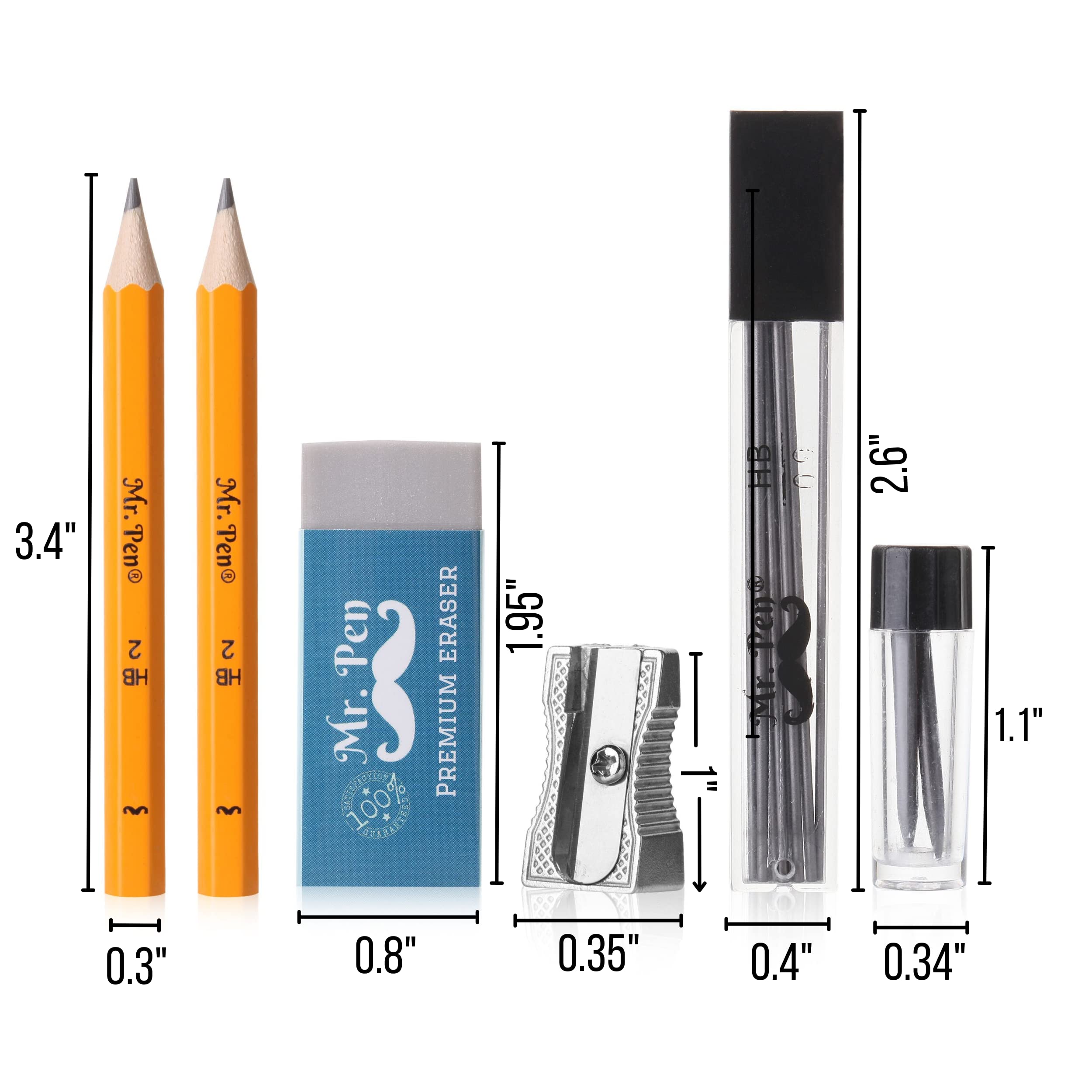 Foto 5 pulgar | Set De Geometría Mr. Pen Professional De 15 Piezas Con Funda Para Artistas - Venta Internacional.
