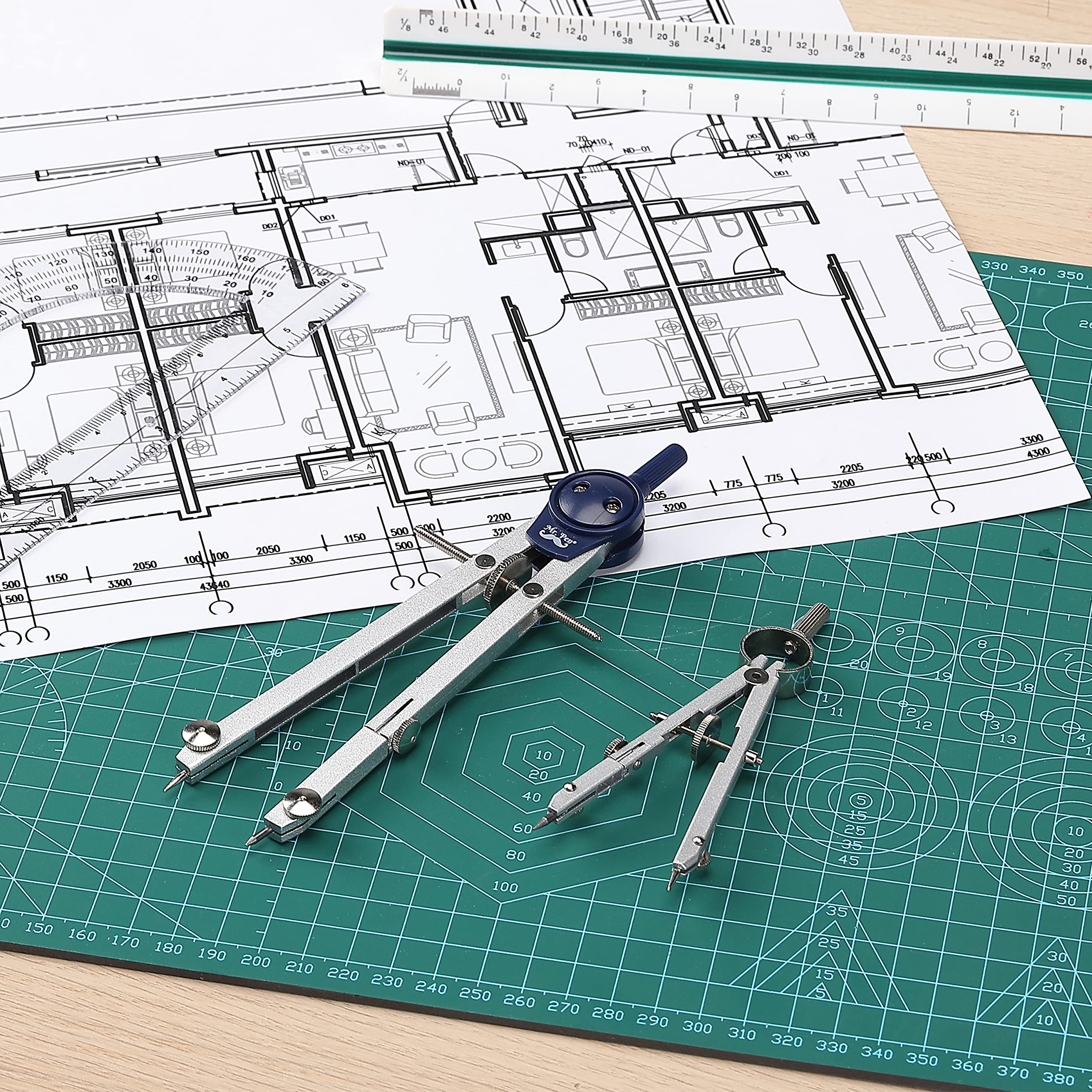 Foto 8 pulgar | Set Geometry Mr. Pen Professional Metal Compass 7 Piezas - Venta Internacional.