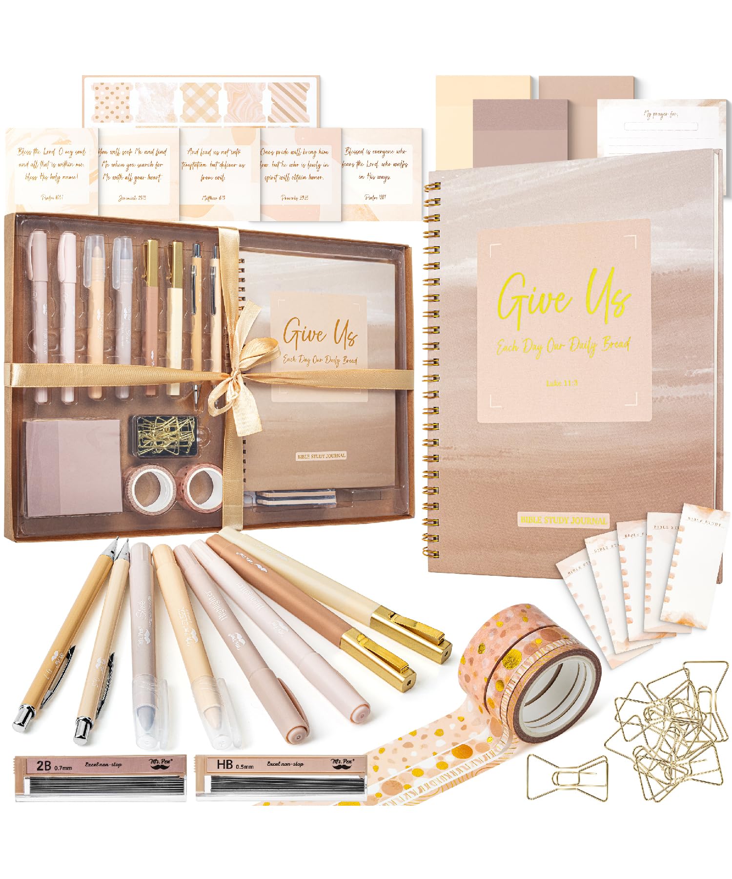 Foto 1 | Kit Para Llevar Un Diario Bíblico Con Tema De Color Rubor Dorado De Mr. Pen - Venta Internacional.