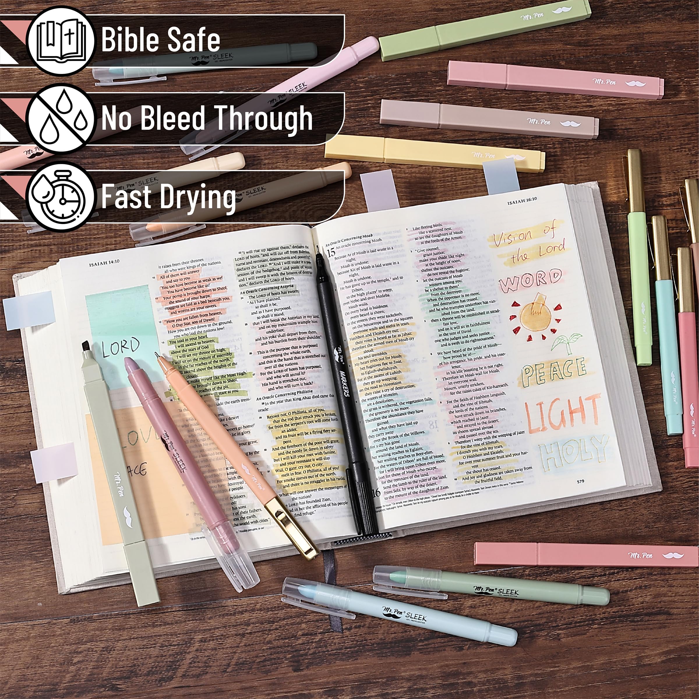 Foto 4 | Kit Para Llevar Un Diario Bíblico Mr. Pen Bible Study Con Rotuladores Y Rotuladores - Venta Internacional.