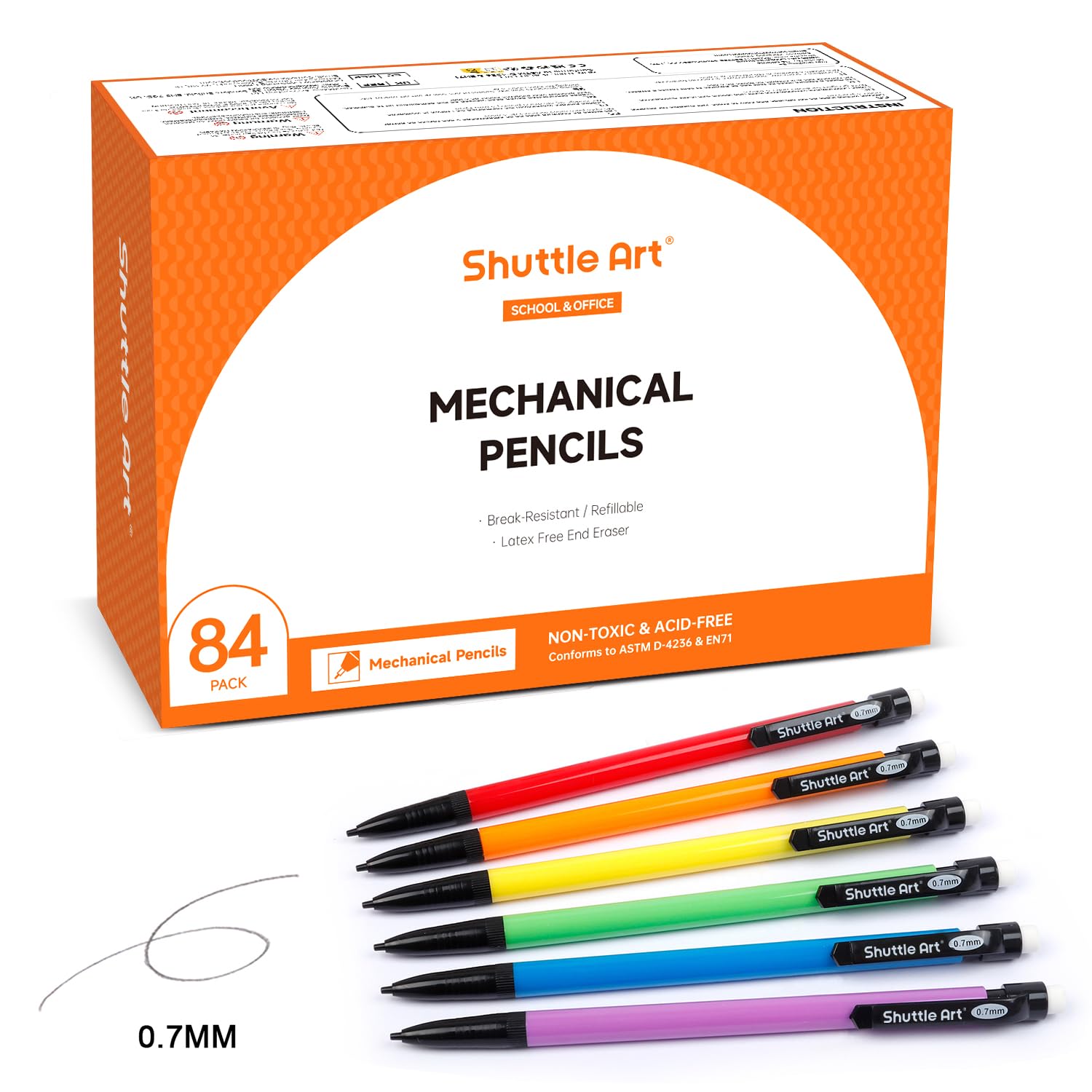 Foto 1 | Lápices Mecánicos Shuttle Art, 0,7 Mm, Hb #2, Plomo, Paquete De 84 - Venta Internacional.