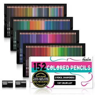 Foto 1 | Juego De Lápices De Colores Feela 152 Premium Soft Core Con Sacapuntas - Venta Internacional.