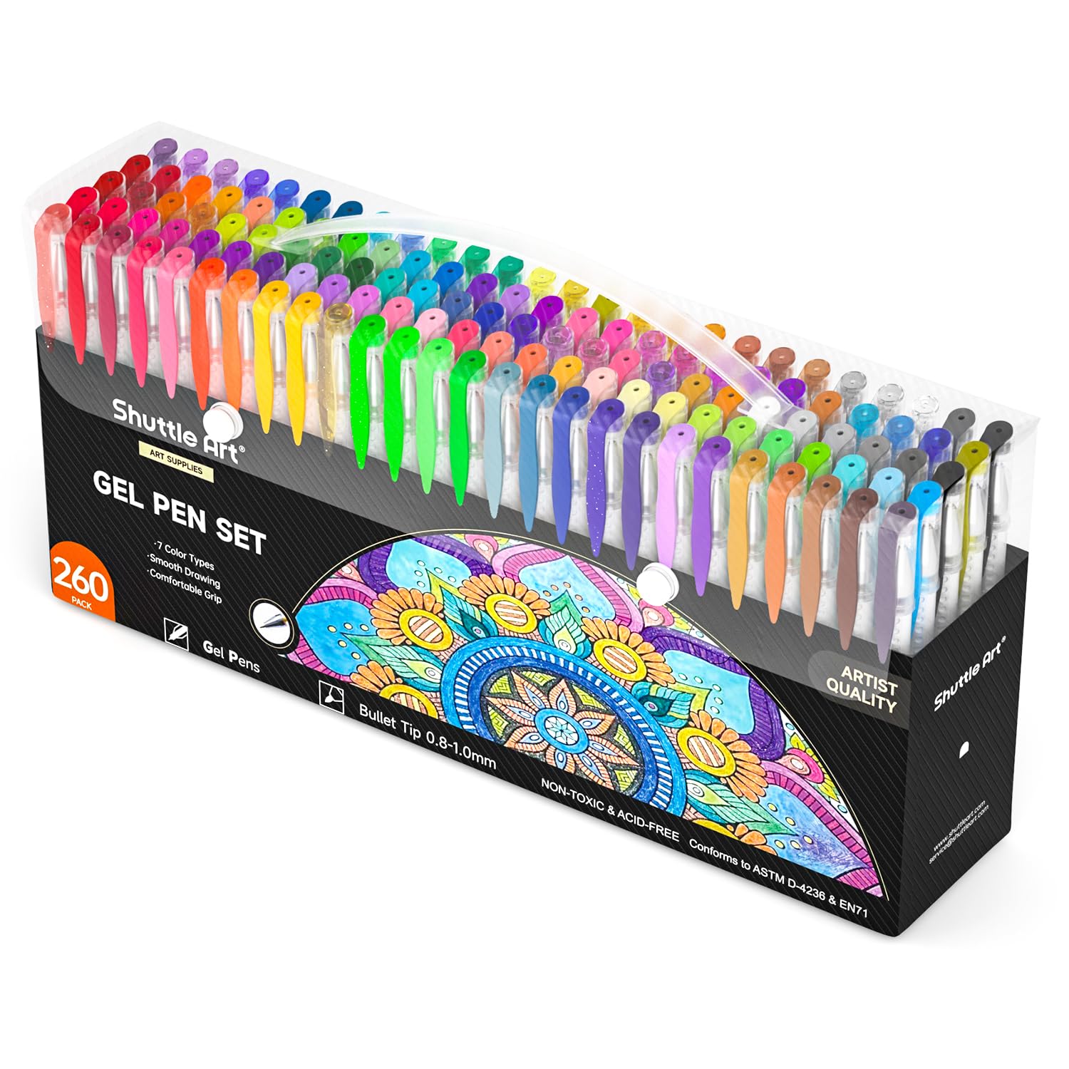 Foto 2 pulgar | Set De Bolígrafos De Gel Shuttle Art, 260 Unidades, 130 Colores Con 130 Recambios - Venta Internacional.
