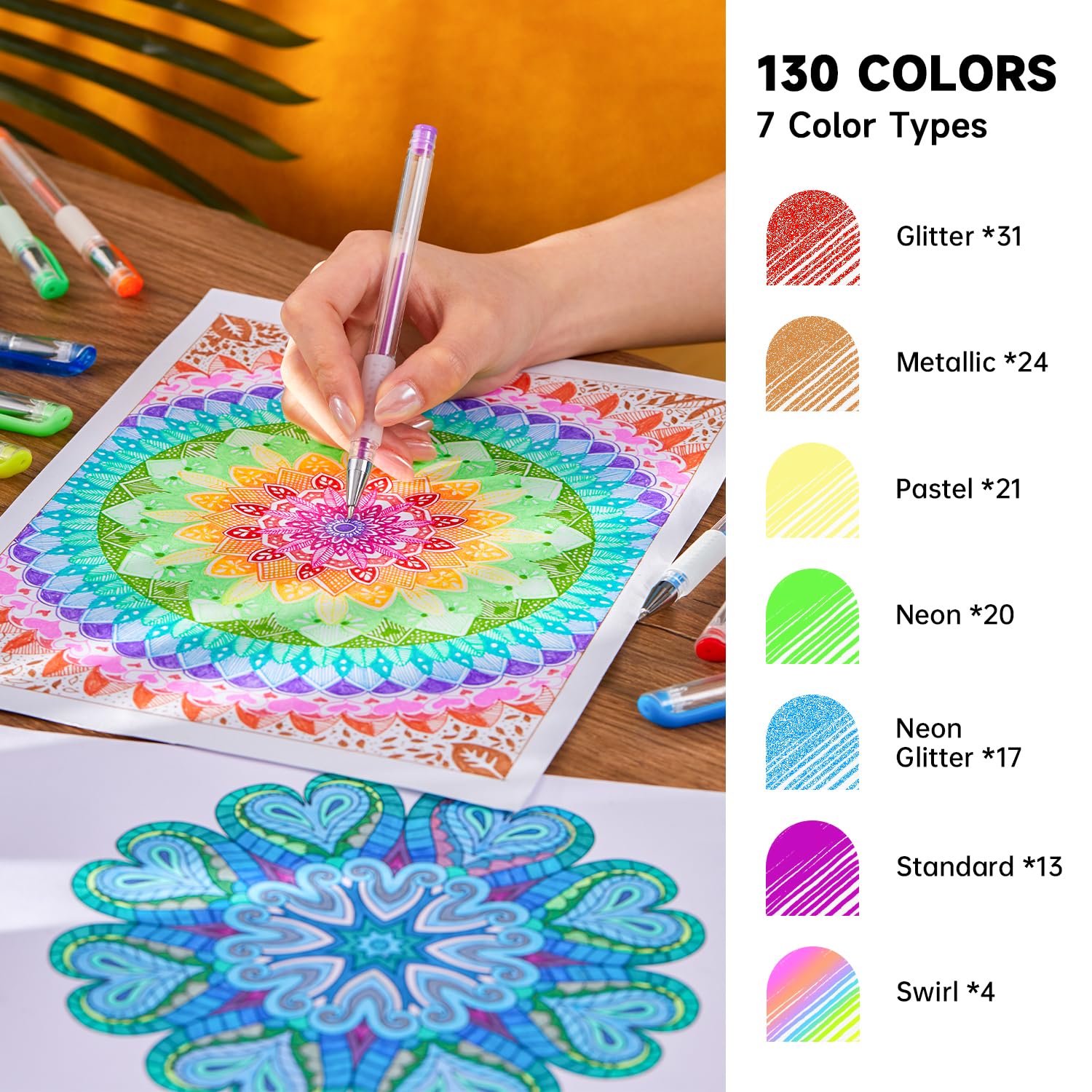 Foto 4 pulgar | Set De Bolígrafos De Gel Shuttle Art, 260 Unidades, 130 Colores Con 130 Recambios - Venta Internacional.