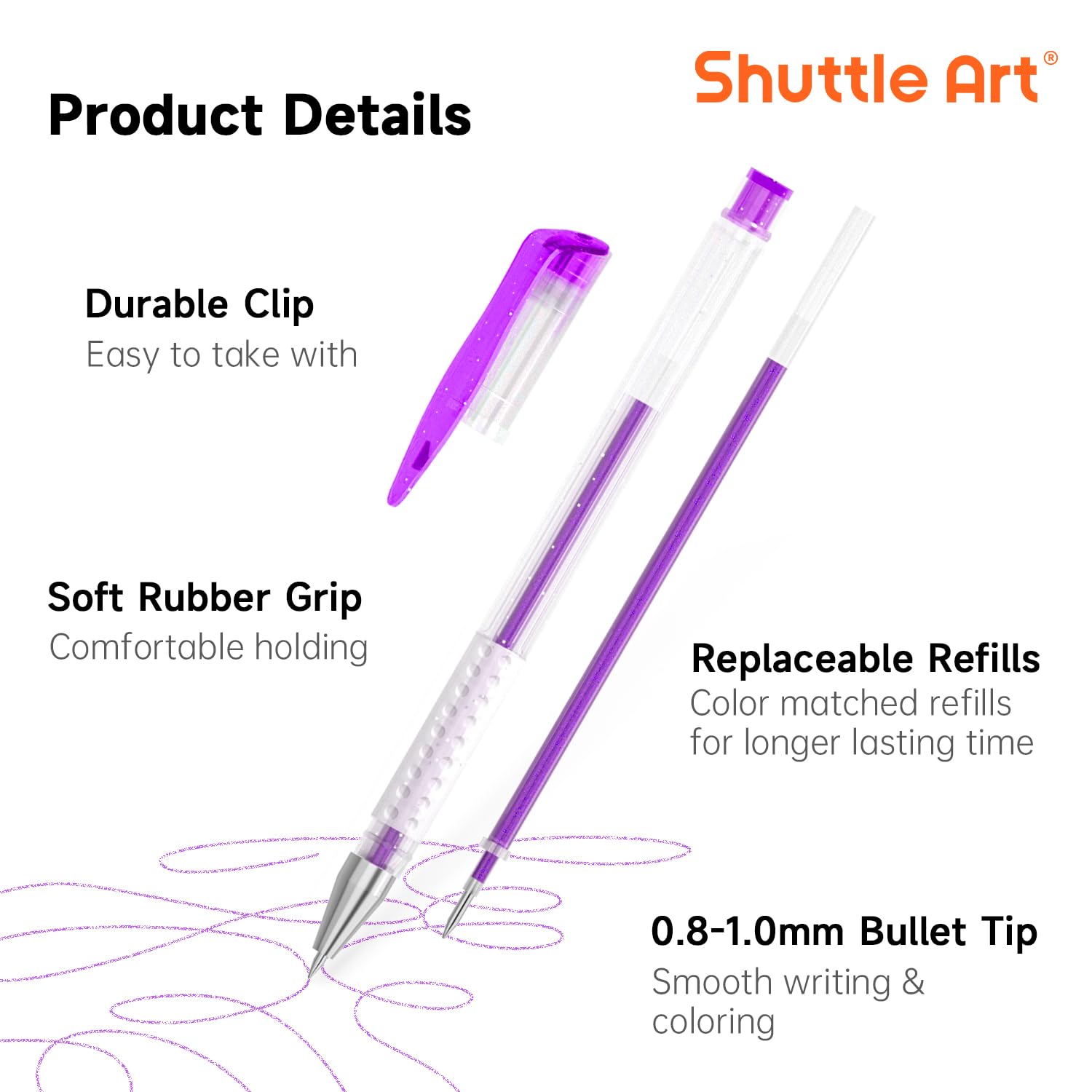 Foto 5 pulgar | Set De Bolígrafos De Gel Shuttle Art, 260 Unidades, 130 Colores Con 130 Recambios - Venta Internacional.