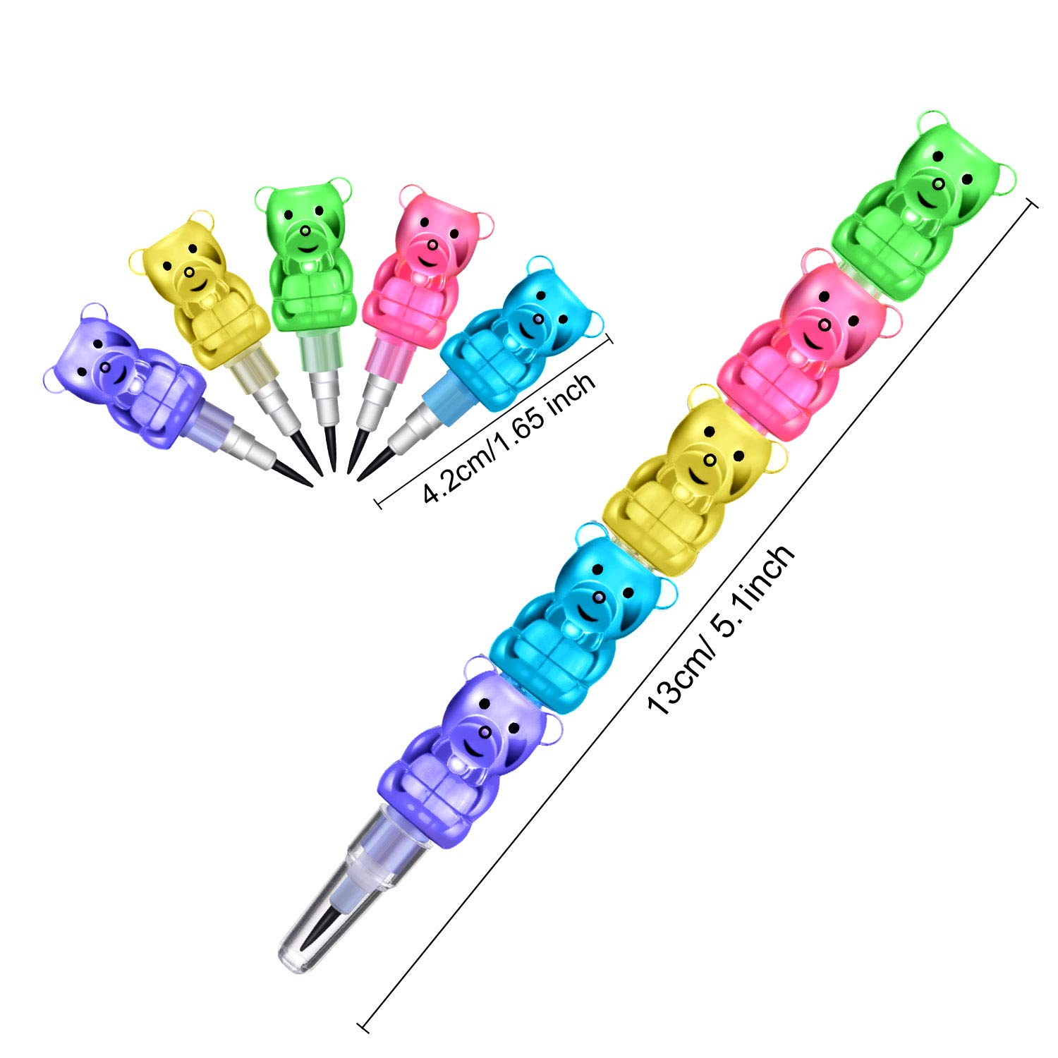 Foto 2 | Lápices Apilables Boao Plastic Bear, 30 Unidades, Para Niños - Venta Internacional.