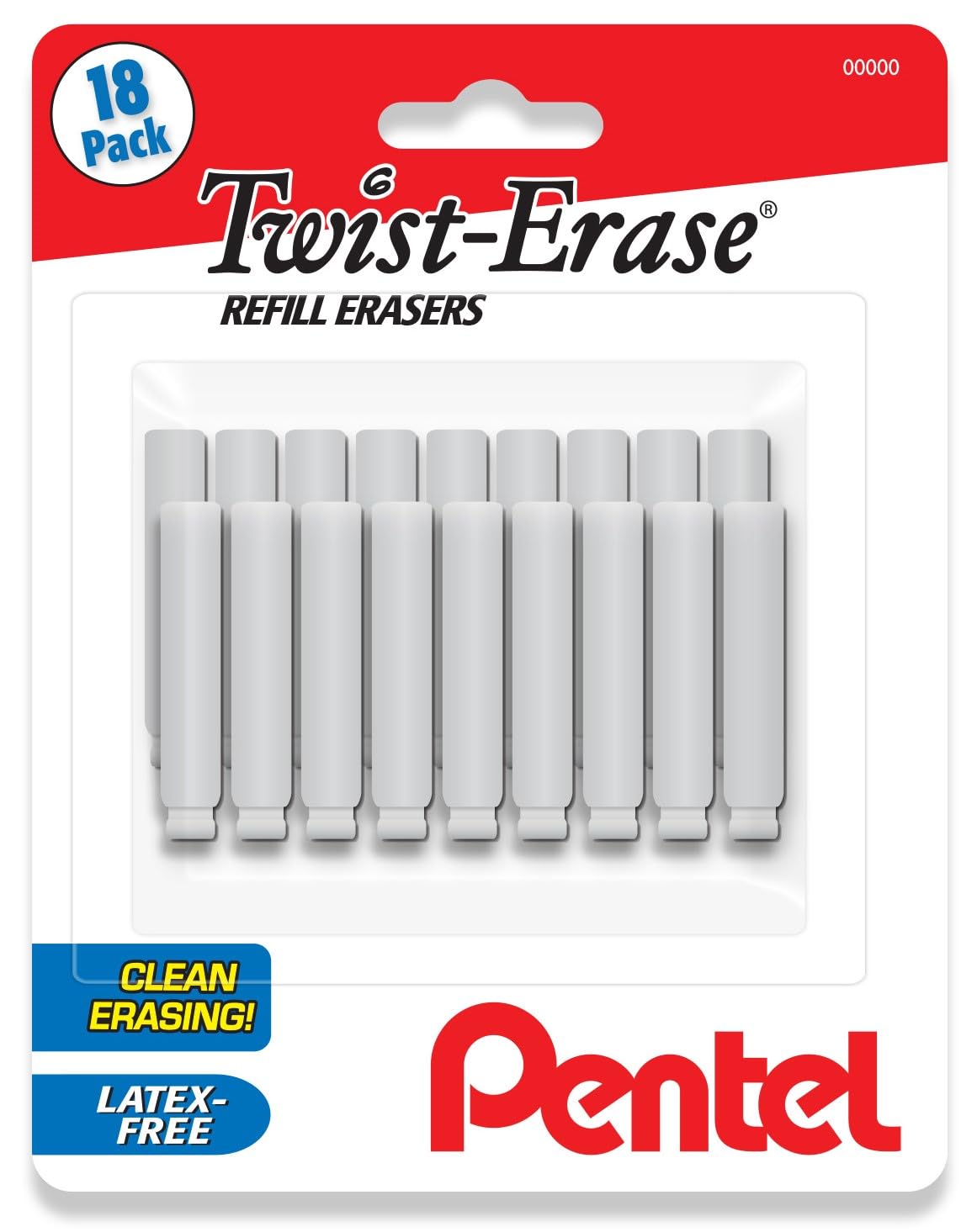 Foto 1 | Gomas De Borrar Recargables Pentel Twist-erase, Paquete De 18 Unidades, Sin Látex - Venta Internacional.