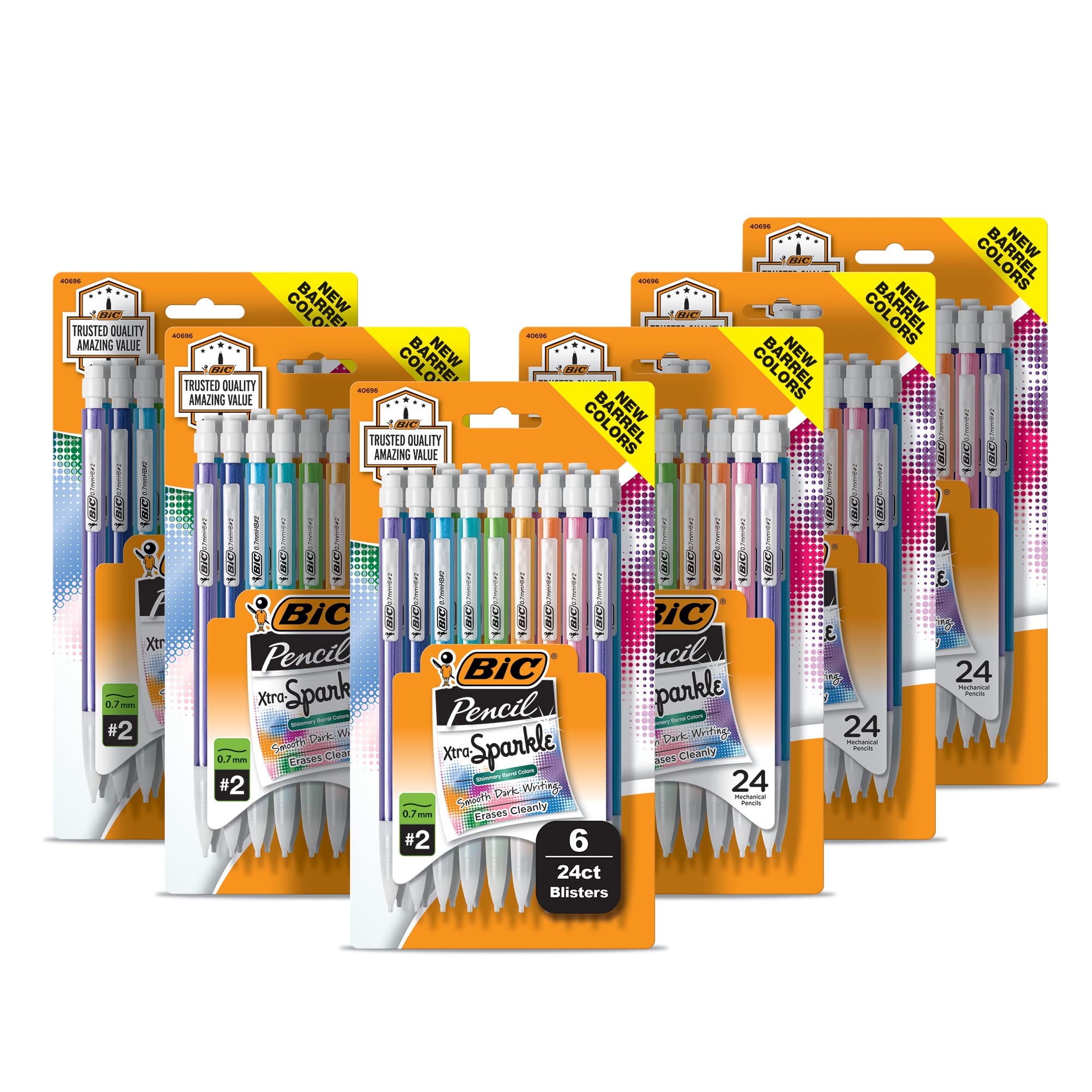 Foto 1 | Lápiz Mecánico Bic Xtra Sparkle 0.7mm Con Borrador 144 Unidades - Venta Internacional.
