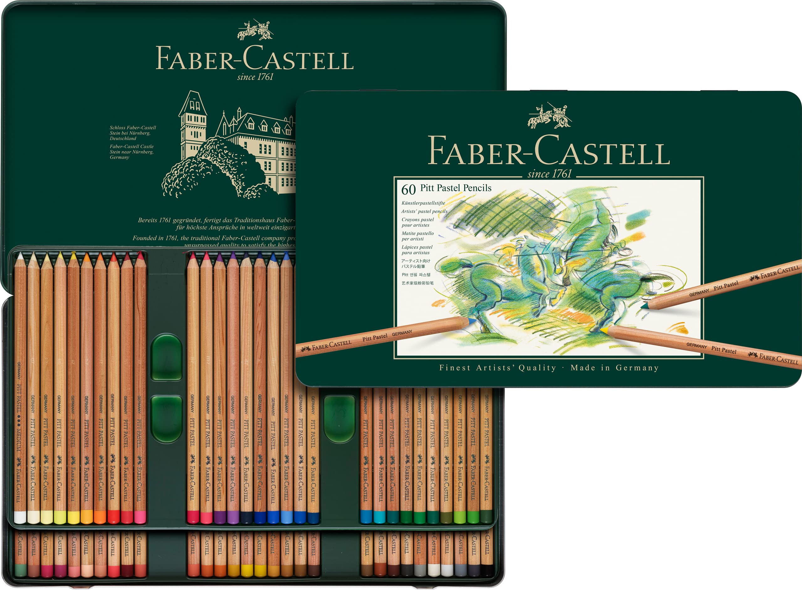 Foto 2 pulgar | Set De Lápices De Colores Faber-castell Pitt Pastell 60 Unidades - Venta Internacional.