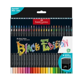 Foto 1 | Lápices De Colores Faber-castell Black Edition 50 Black Wood - Venta Internacional.