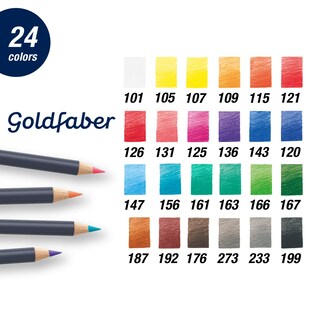 Foto 2 | Juego De Lápices De Colores Faber-castell Goldfaber 24 Colores Con Lata - Venta Internacional.