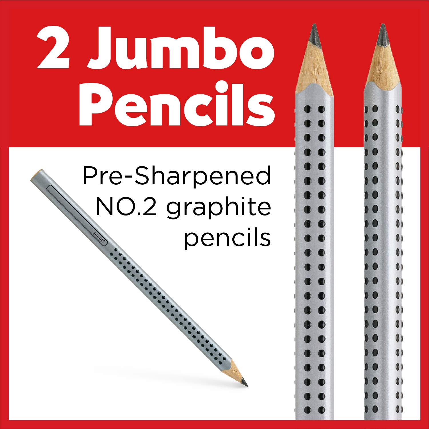 Foto 3 pulgar | Lápices Faber-castell Jumbo Grip Graphite N.º 2 Para Niños - Venta Internacional.