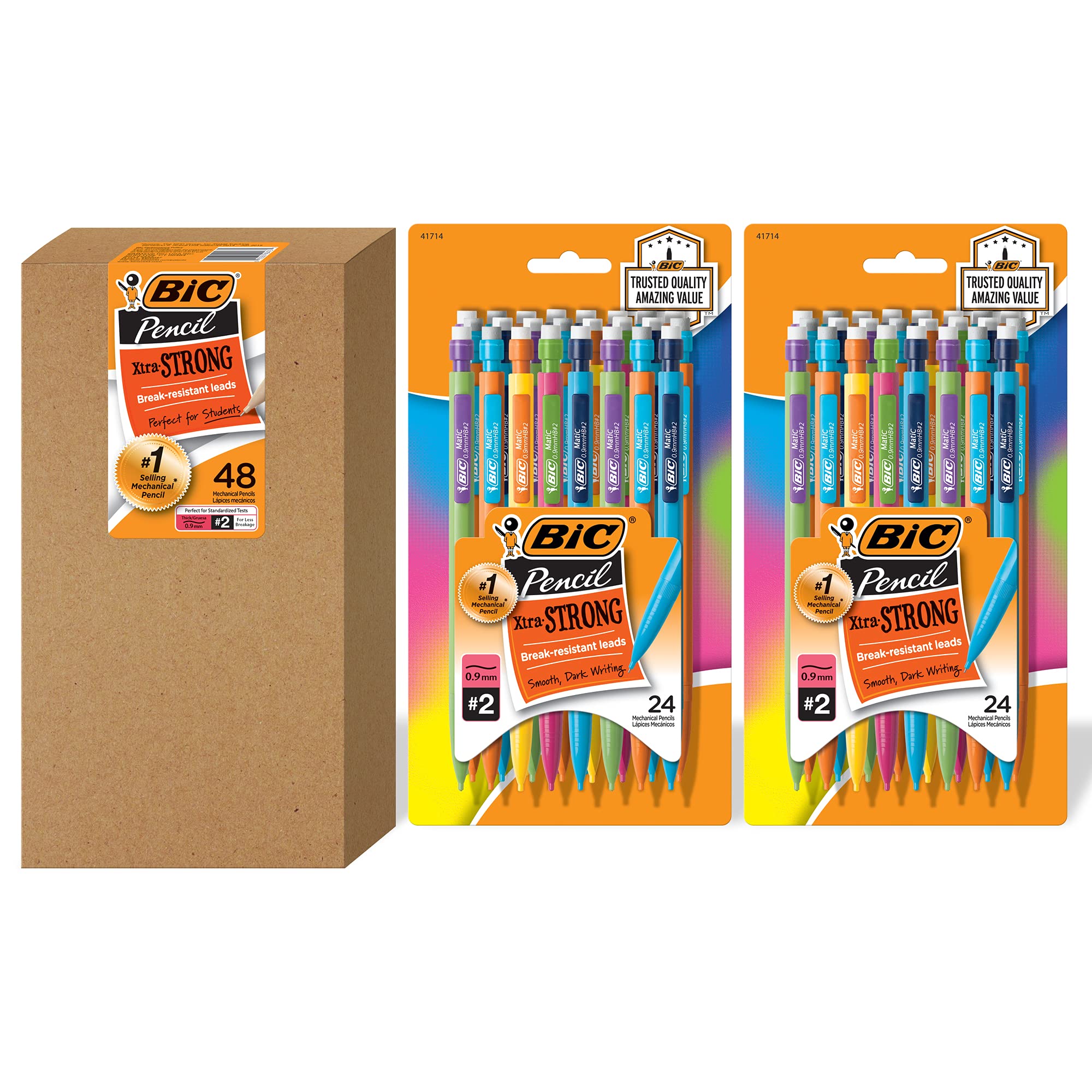 Foto 1 | Lápiz Mecánico Bic Xtra-strong Colorido Barril De 0,9 Mm, 48 Unidades - Venta Internacional.
