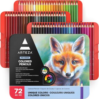 Foto 1 | Lápices De Colores Arteza 72 A Base De Cera En Caja De Hojalata Para Adultos - Venta Internacional.