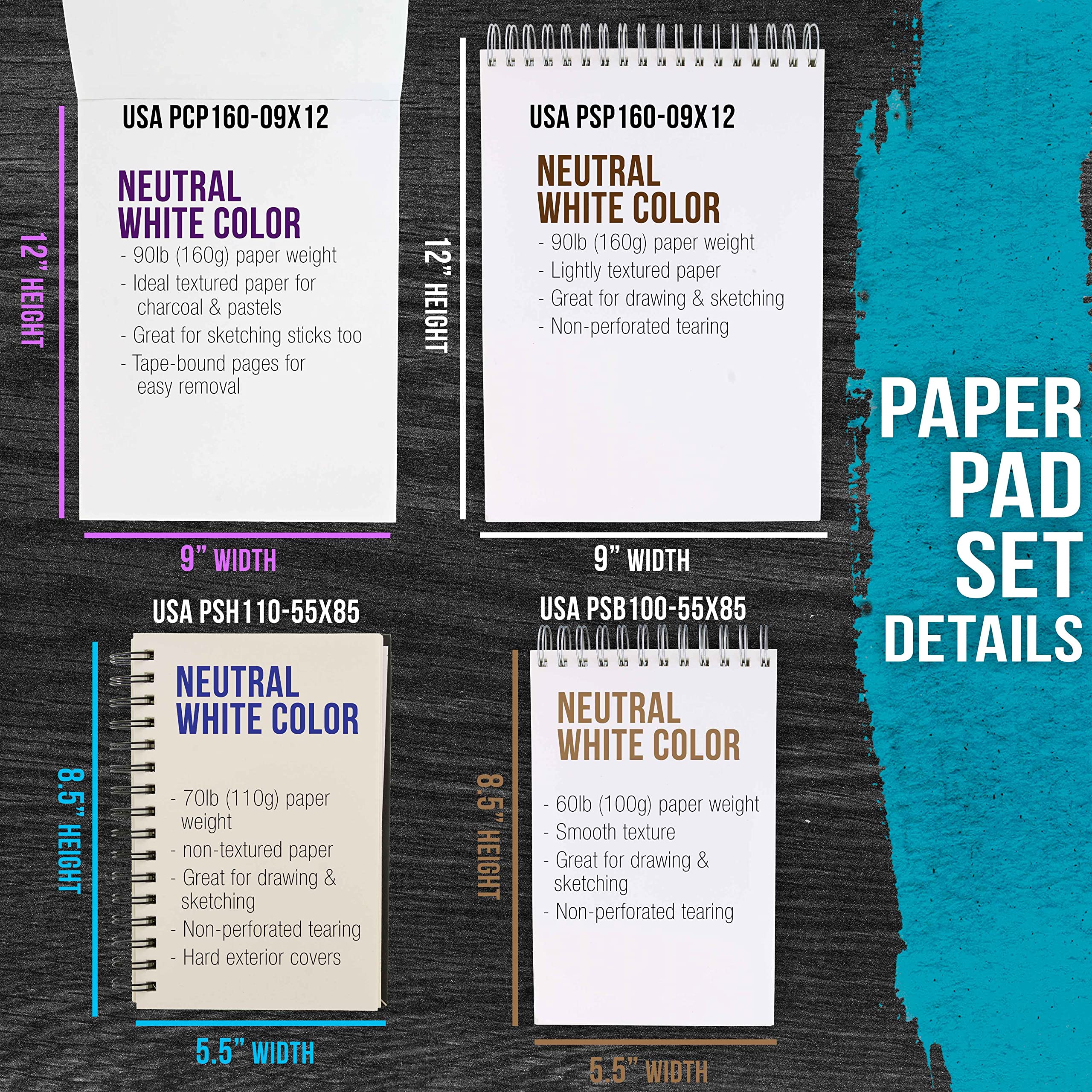 Foto 5 | Juego De Lápices De Colores U.s. Art Supply De 50 Piezas Con Papel De Dibujo - Venta Internacional.