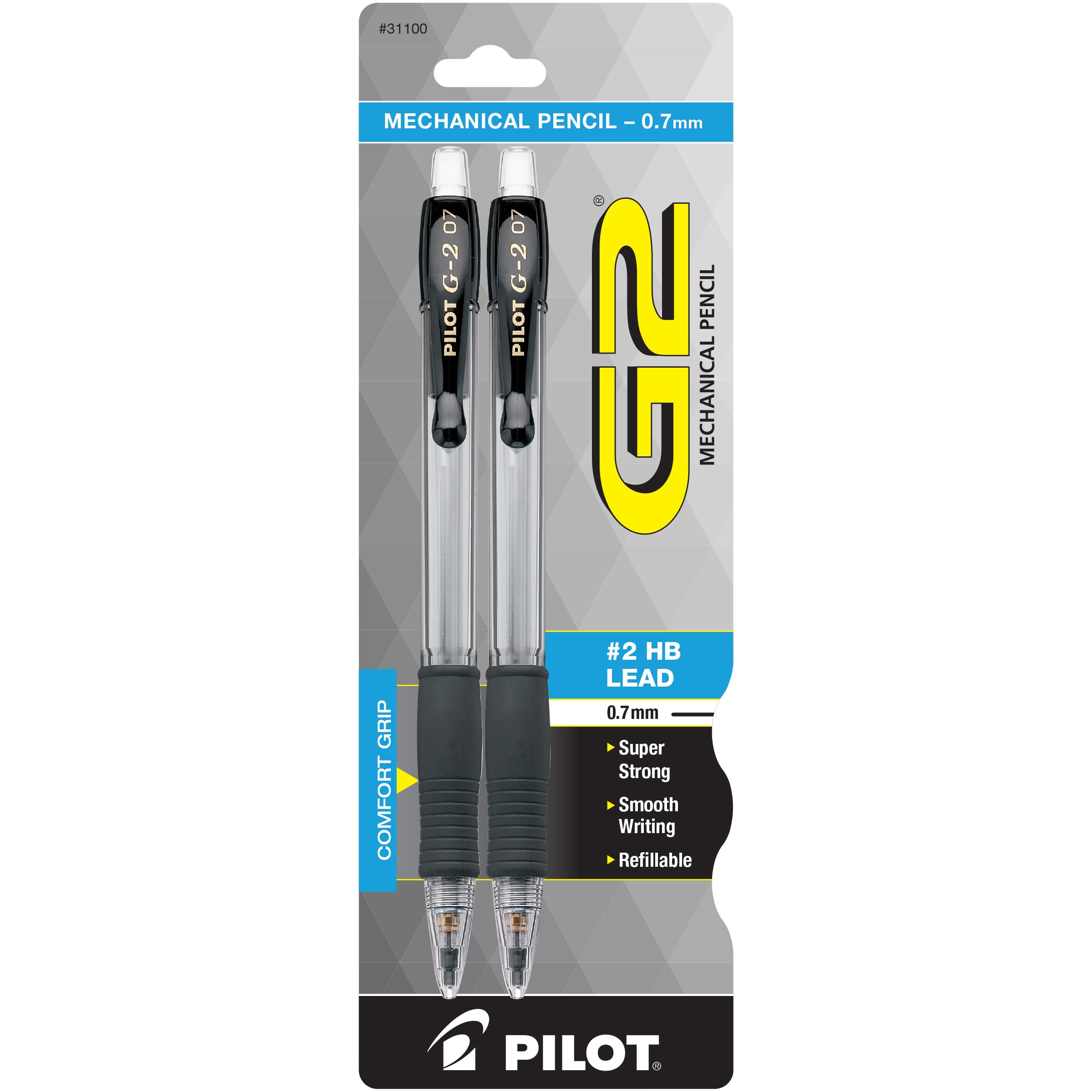 Foto 1 | Lápices Mecánicos Pilot G2 Hb De 0,7 Mm Con Detalles En Negro - Venta Internacional.