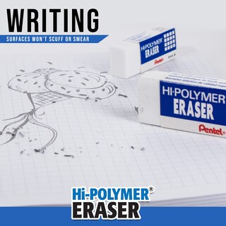 Foto 3 | Bloque De Polímero De Alta Calidad Eraser Pentel, Grande, Blanco, Paquete De 36 Unidades Zeh-10 - Venta Internacional.