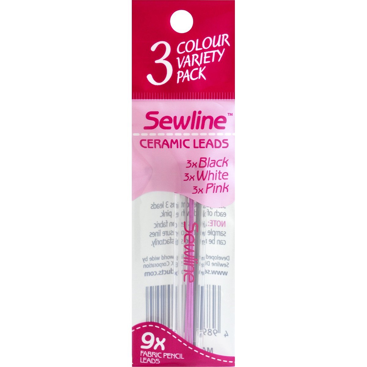 Foto 2 | Lápiz Mecánico De Tela Con Plomo Sewline, Blanco/negro/rosa - Venta Internacional.