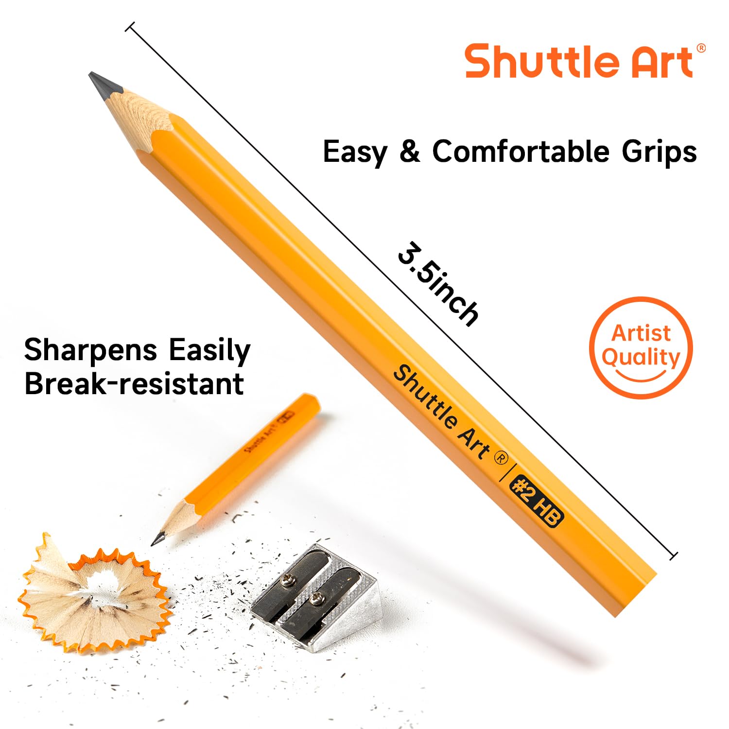 Foto 3 | Lápices Shuttle Art, Paquete De 600 Unidades, #2 Hb Mini, Madera Preafilada - Venta Internacional.