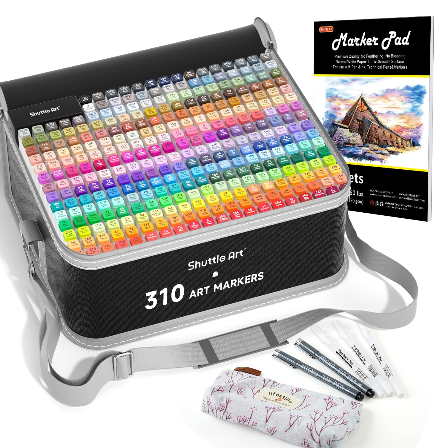 Foto 1 | Marcadores De Alcohol Shuttle Art  310 Colores  Doble Punta Y Accesorios - Venta Internacional.