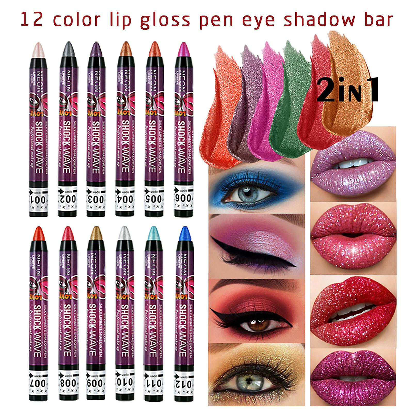 Foto 3 pulgar | Set De Maquillaje  Lápiz Labial  Lápiz Labial  Lápiz Labial  Sombra De Ojos  12 Colores - Venta Internacional.
