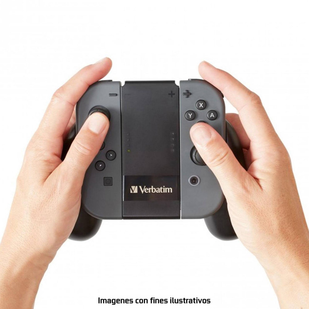 Foto 3 | Cargador Grips Verbatim para Nintendo Switch color Negro