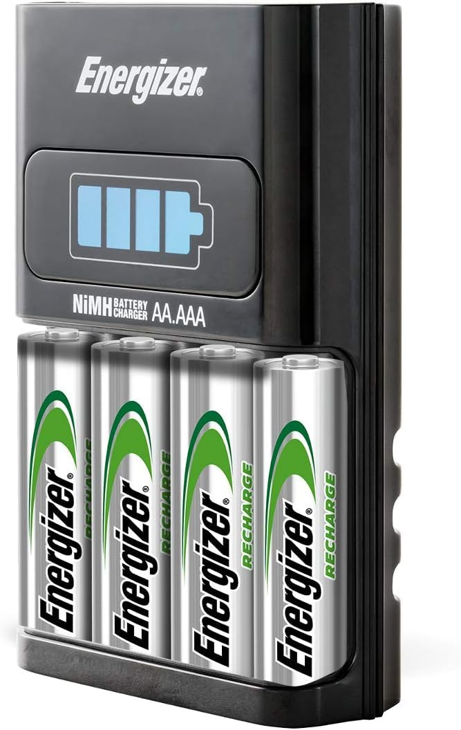 Cargador de Baterías Energizer Aa/aaa con 4 Pilas Aa de Nimh - Venta Internacional