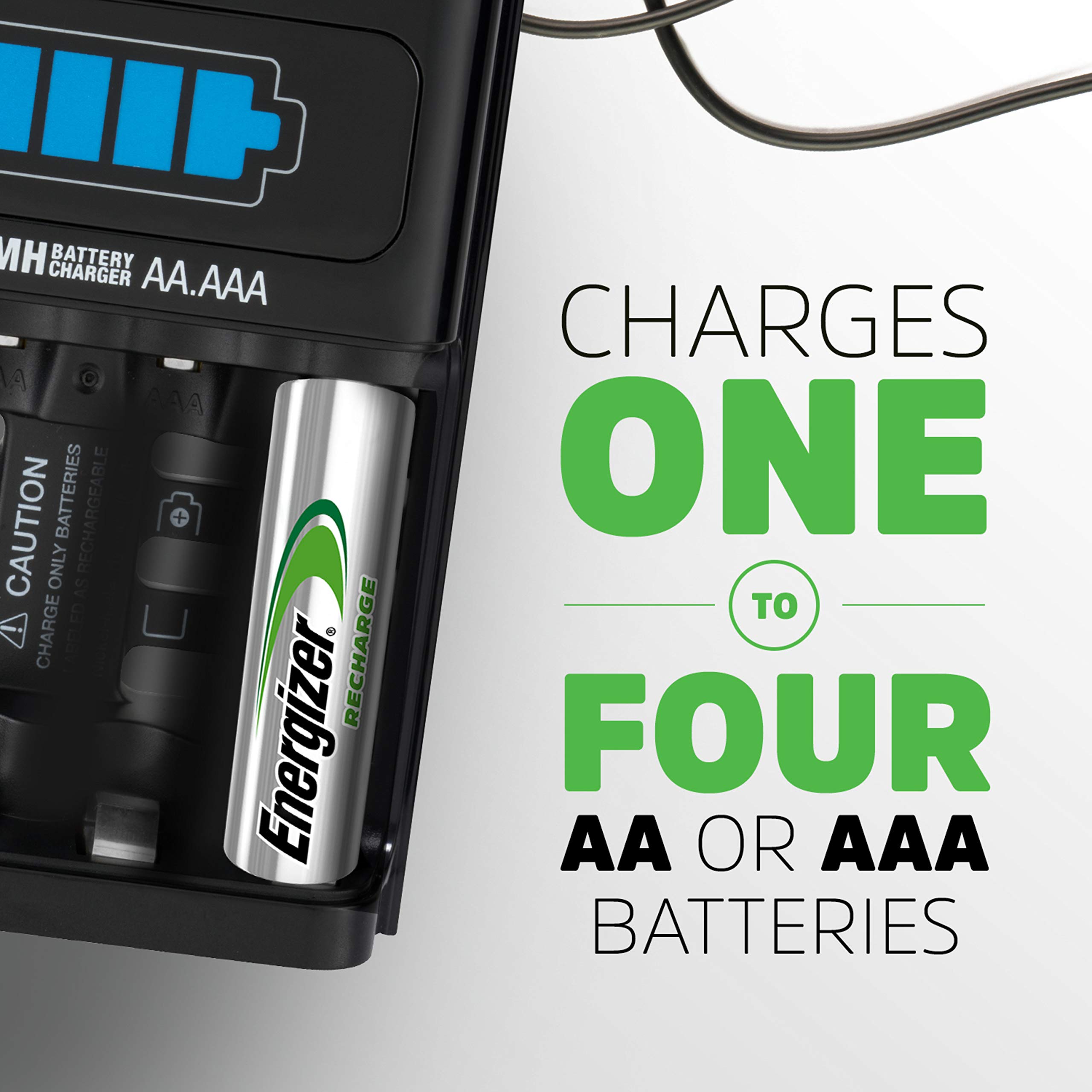 Foto 3 pulgar | Cargador de Baterías Energizer Aa/aaa con 4 Pilas Aa de Nimh - Venta Internacional