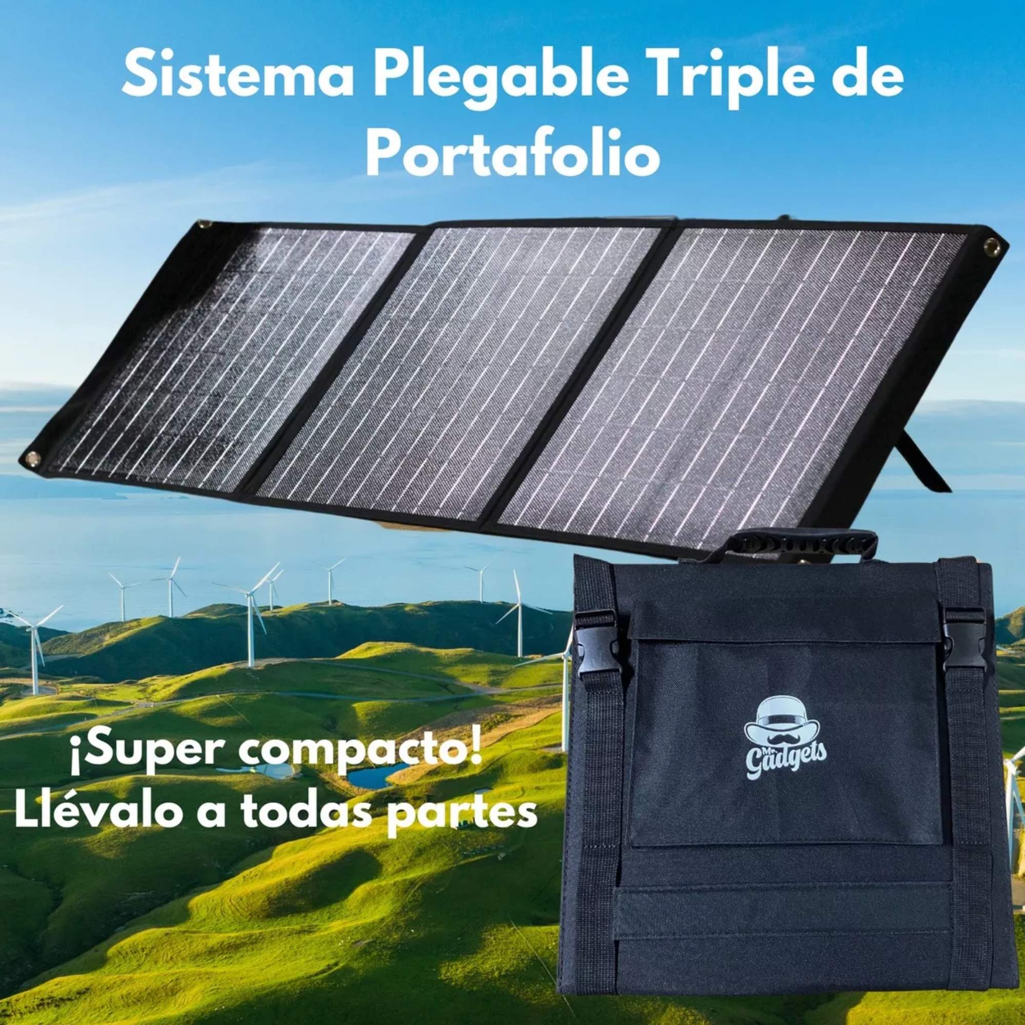 Foto 5 pulgar | Set Power Bank 60,000 Mah Bateria Portatil + Panel Solar 60w Carga Sostenible, Panel De Luz Solar, Cargador Exter