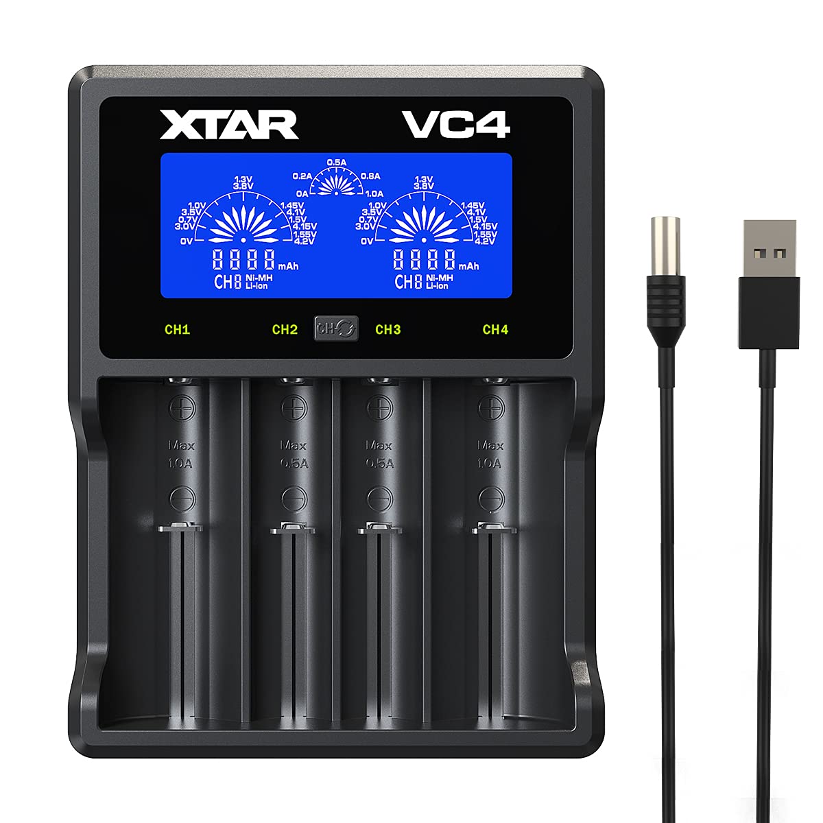 Foto 2 pulgar | Cargador Xtar Vc4 Para Baterías De Iones De Litio Y Ni-mh - Venta Internacional.
