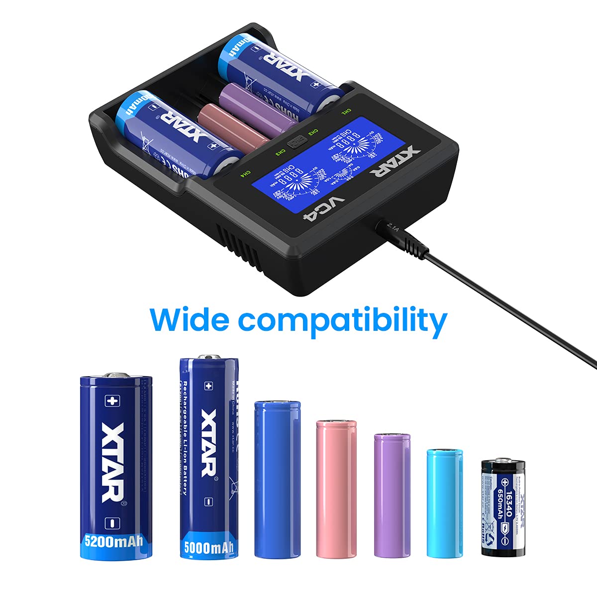 Foto 4 | Cargador Xtar Vc4 Para Baterías De Iones De Litio Y Ni-mh - Venta Internacional.