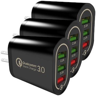Foto 1 | Cargador Usb Multipuerto Hotshot Mxcgo-003 3 Piezas Negro