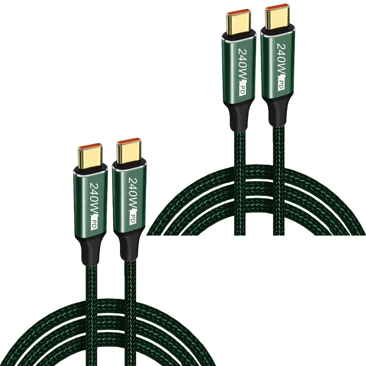 Cable Tipo C 240whotshot Mxlog-002 2piezas Verde