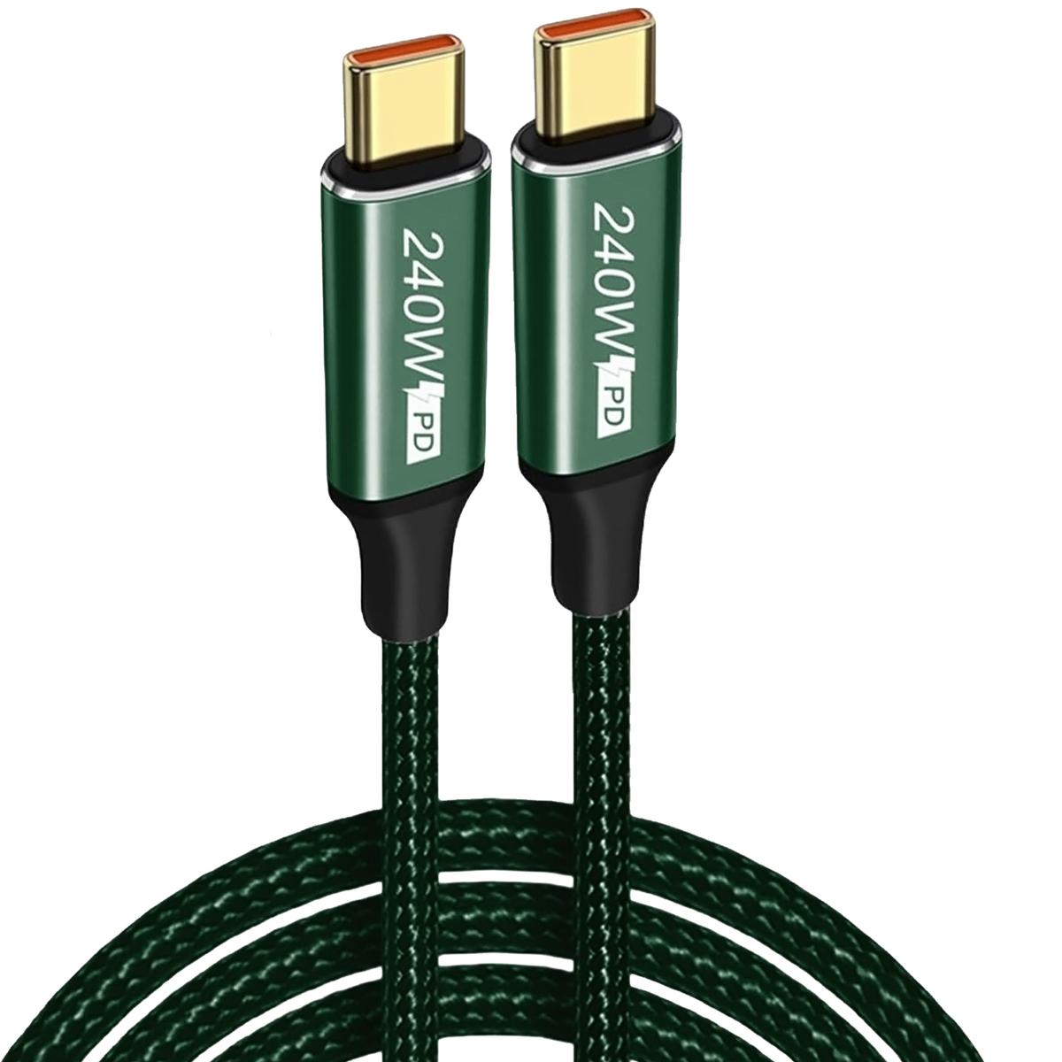 Foto 2 pulgar | Cable Tipo C 2m 240whotshot Mxlog-001 1pieza Verde