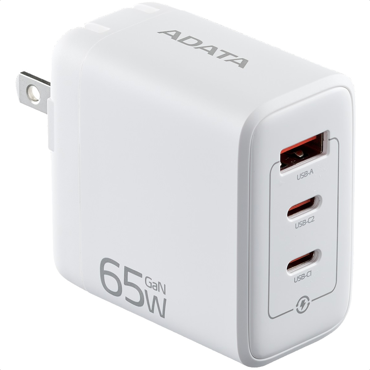 Foto 1 | Cargador de Pared ADATA Gan 65W USB-C y USB-A Blanco