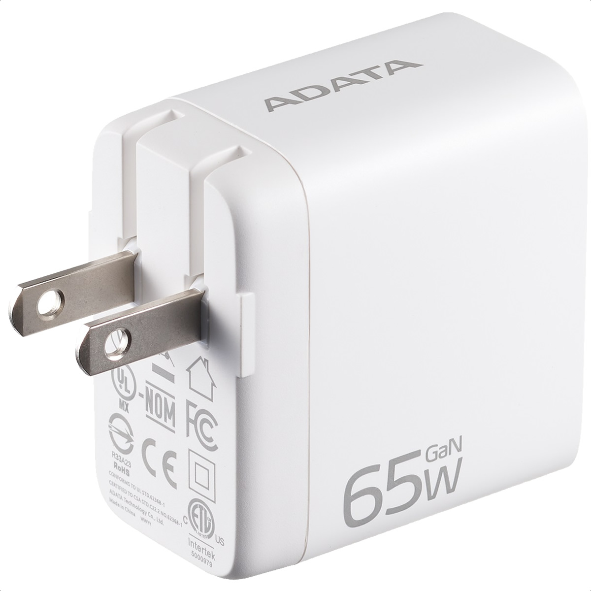 Foto 5 pulgar | Cargador de Pared ADATA Gan 65W USB-C y USB-A Blanco