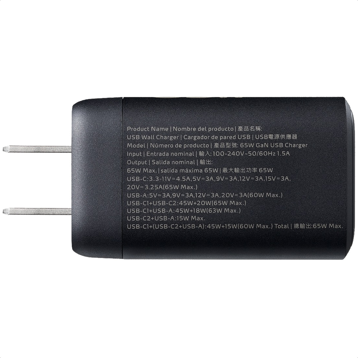 Foto 6 pulgar | Cargador de Pared ADATA Gan 65W USB-C y USB-A Negro