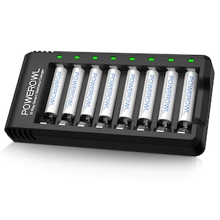 Foto 1 | Pilas Aaa Recargables Powerowl Con Cargador 1000 Mah X8 - Venta Internacional.